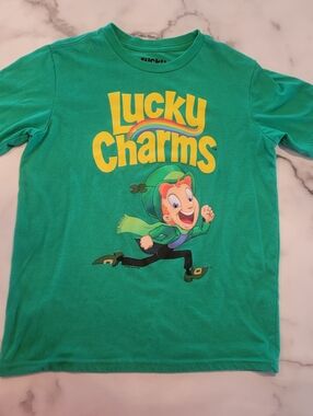 Kids Graphic Tee - Lucky Charms Green Size M